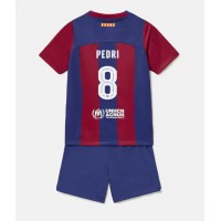 Dječji Nogometni Dres Barcelona Pedri Gonzalez #8 Domaci 2023-24 Kratak Rukav (+ Kratke hlače)